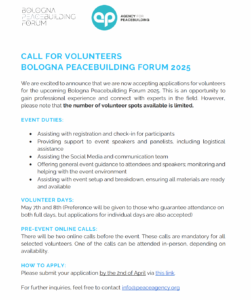 Call for Volunteers - BPF 2025